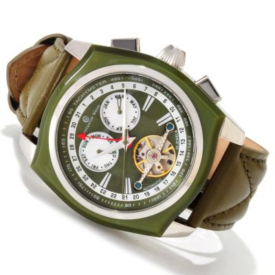 Constantin Weisz Gents Rounded Square Automatic Leather Strap Watch