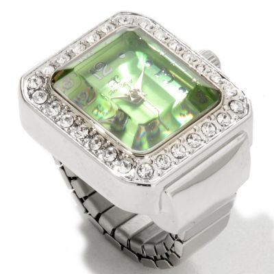Arm candy Women's Faseted Crystal jewel ring Watch