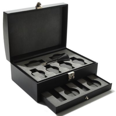 10-Slot Faux Leather Watch Storage Box