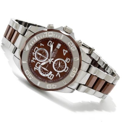 INVICTA MEN'S PRO DIVER QUARTZ CHRONOGRAPH CERAMIC & TUNGSTEN BRACELET WATCH