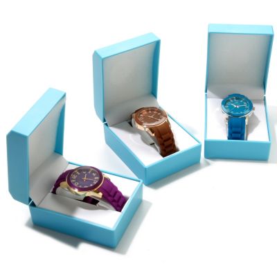 Arm Candy Women's Set of 3 Rubber Strap Watches