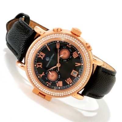 Constantin Weisz Women's Mechanical Leather Strap Watch