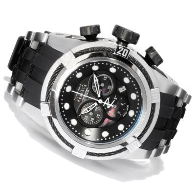 607-301 - Invicta Reserve Men's Bolt Zeus Swiss Made Quartz Chronograph Mother-of-Pearl Dial Strap Watch