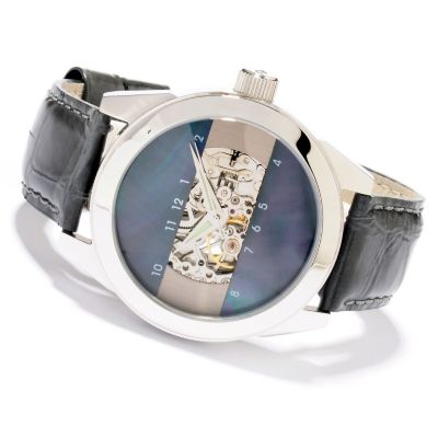 607-303 - Android Men’s or Women’s Horizon 2 Automatic Mother-of-Pearl Dial Leather Strap Watch
