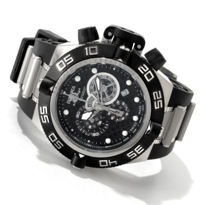 INVICTA MEN'S SUBAQUA NOMA IV STAINLESS STEEL CASE POLY STRAP WATCH