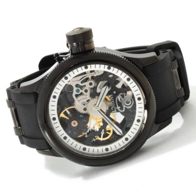 INVICTA MEN'S QUINOTAUR RUSSIAN DIVER COMBAT MECHANICAL SKELETON STRAP WATCH