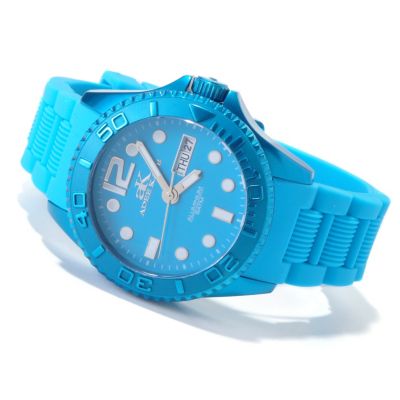 ADEE KAYE WOMEN'S D' ALLUMINIO DAY & DATE STRAP WATCH