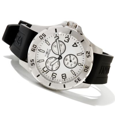 INVICTA MEN'S SPECIALTY QUARTZ STAINLESS CASE POLY STRAP WATCH