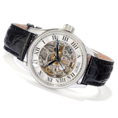 CONSTANTIN WEISZ MEN'S SKELETON AUTOMATIC STRAP WATCH