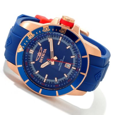 607-617 - Invicta Men's Ocean Baron Pro Diver Quartz Polyurethane Strap Watch w/ Three-Slot Dive Case