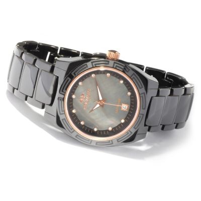 ONISS WOMEN'S DREAM COLLECTION QUARTZ CHRONOGRAPH CERAMIC BRACELET WATCH