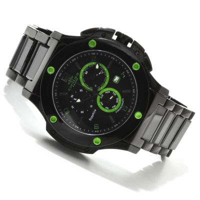 ONISS MEN'S BOLD QUARTZ MOVEMENT CRERAMIC CASE AND BRACELET WATCH