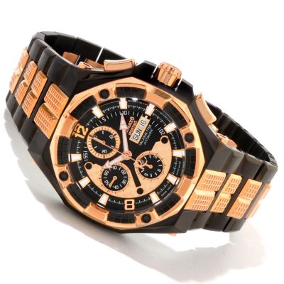 RENATO MEN'S MOSTRO SWISS VALJOUX 7750 BRACELET WATCH