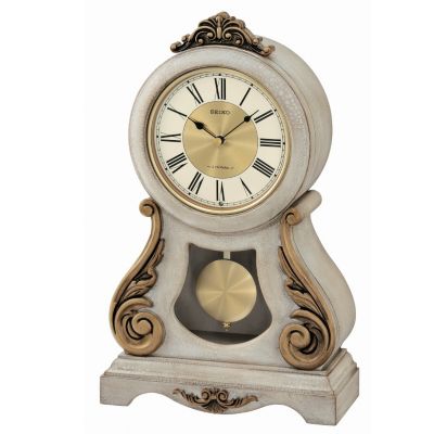 SEIKO MUSICAL ANTIQUE STYLE GRAND SWINGING PENDULUM WOODEN MANTEL CLOCK