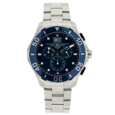 608-357 - Tag Heuer Men's Blue Dial & Stainless Steel Bracelet Watch 
