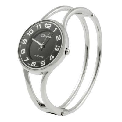608-508 - Geneva Platinum Women's Polished Bangle Bracelet Watch