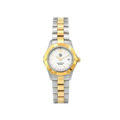 609-509 - Tag Heuer Women's Aquaracer Swiss Quartz Silver-tone Dial Two-tone Bracelet Watch 