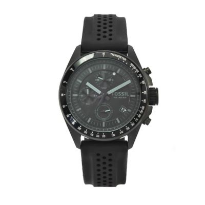 611-346 - Fossil Men’s Decker Quartz Chronograph Black Rubber Strap Watch