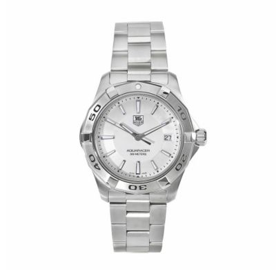 611-592 - Tag Heuer Men's Aquaracer Swiss Quartz Silver-tone Stainless Steel Watch