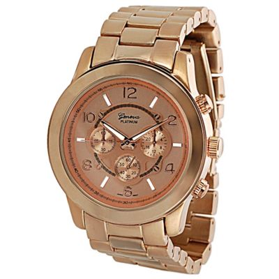 611-735 - Geneva Platinum Men's Quartz Decorative Chronograph Bracelet Watch