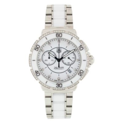 612-118 - Tag Heuer Women's Formula One Swiss Quartz Chronograph Diamond Accent Stainless Steel Bracelet Watch