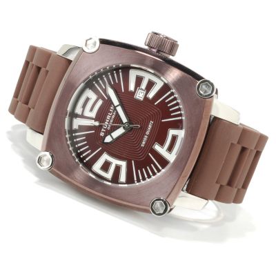 612-179 - St&uuml;hrling Original Men's Milano Piazza Rubber Strap Watch