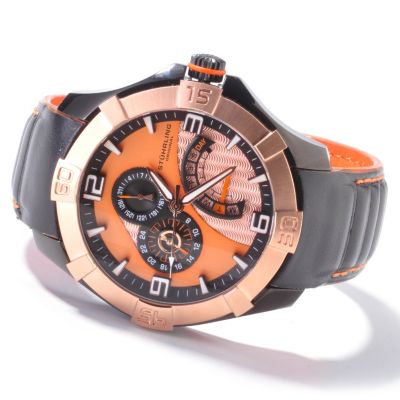612-213 - St&uuml;hrling Original Men's Gen-X Sport Quartz Leather Strap Watch