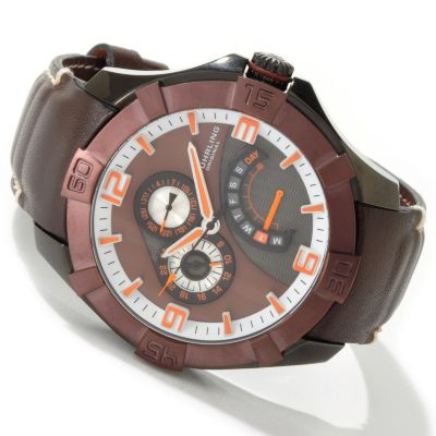 612-216 - St&uuml;hrling Original Men's Gen-X Sport Quartz Leather Strap Watch