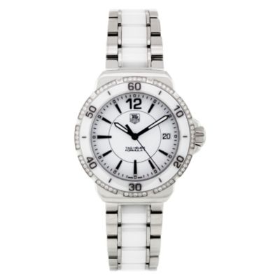 612-546 - Tag Heuer Women's Formula 1 Swiss Quartz Diamond Accent Ceramic & Stainless Steel Bracelet Watch