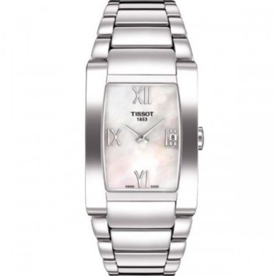 612-828 - Tissot Women's T-Trend Swiss Quartz Mother-of-Pearl Dial Stainless Steel Bracelet Watch 