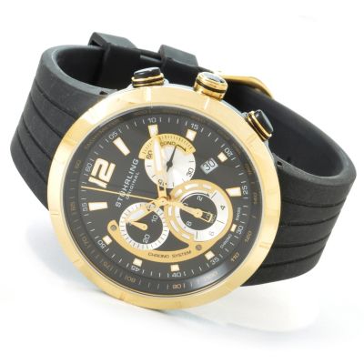 612-926 - St&uuml;hrling Original Men's Phoenix Chronograph Rubber Strap Watch