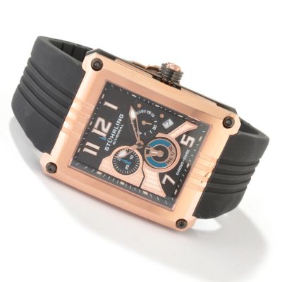 612-930 - St&uuml;hrling Original Men's Limited Edition Madman Chronograph Rubber Strap Watch