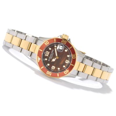 612-931 - St&uuml;hrling Original Women's Clipper Diver Stainless Steel Bracelet Watch