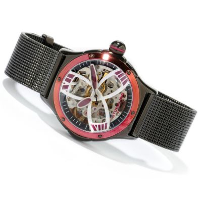 612-946 - St&uuml;hrling Original Women's Alpine Slalom Automatic Mesh Bracelet Watch