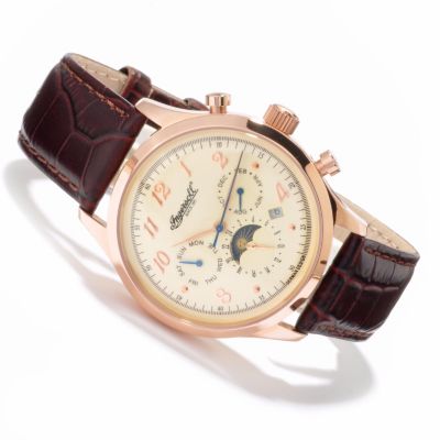 613-009 - Ingersoll Men's Union Automatic Leather Strap Watch