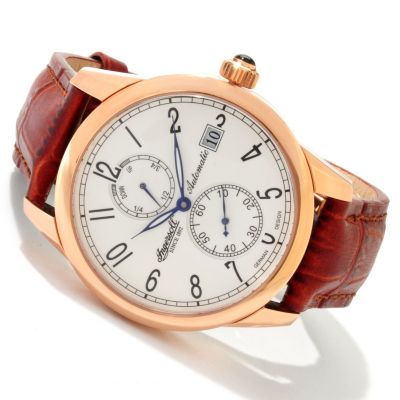 613-041 - Ingersoll Men’s Remington Automatic Leather Strap Watch