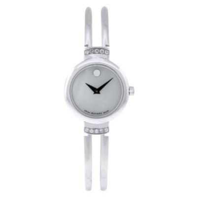 613-065 - Movado Women's Harmony Swiss Quartz Crystal Accent Stainless Steel Bracelet Watch