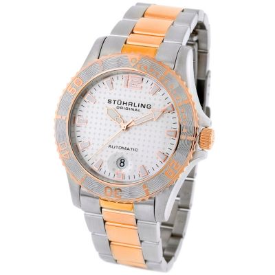 613-345 - St&uuml;hrling Original Men’s Regatta Automatic Mechanical Stainless Steel Bracelet Watch