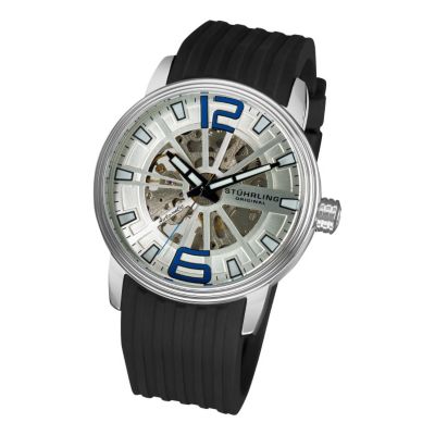 613-356 - St&uuml;hrling Original Men's Automatic Delphi Achilles Rubber Strap Watch