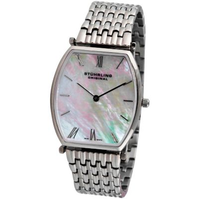 613-543 - St&uuml;hrling Original Women's Meydan Quartz Mother-of-Pearl Dial Stainless Steel Bracelet Watch