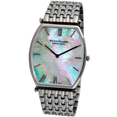 613-545 - St&uuml;hrling Original Men's Meydan Quartz Mother-of-Pearl Dial Stainless Steel Bracelet Watch