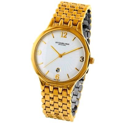 613-555 - St&uuml;hrling Original Men's Marquis Gentry Quartz Stainless Steel Bracelet Watch