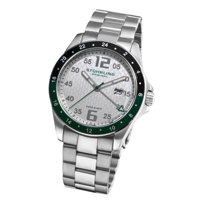 613-556 -  St&uuml;hrling Original Men's Galleon Quartz Stainless Steel Bracelet Watch