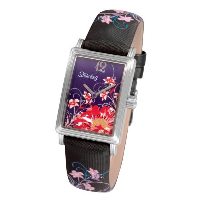 613-560 -  St&uuml;hrling Original Women's Botanica Quartz Leather Strap Watch