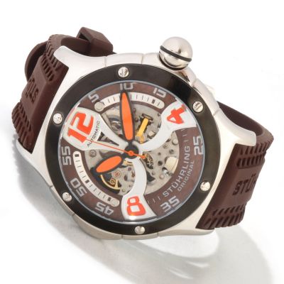 STUHRLING ORIGINAL MEN'S ALPINE XTREME RUBBER STRAP WATCH