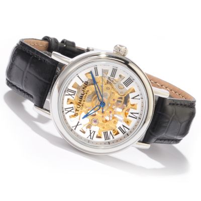613-809 - Stuhrling Original Women's Lady Macbeth Mechanical Leather Strap Watch