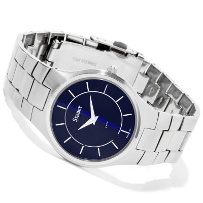 STAUER MEN'S CERULO QUARTZ STAINLESS BRACELET WATCH