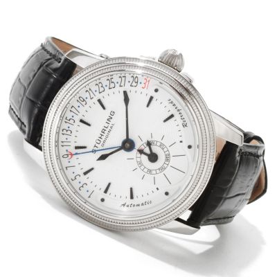 Stuhrling Original Men's Saturnalia Executive Automatic Leather Strap Watch