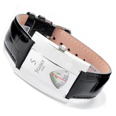 Stauer Elektra Stainless Case Leather Strap Watch