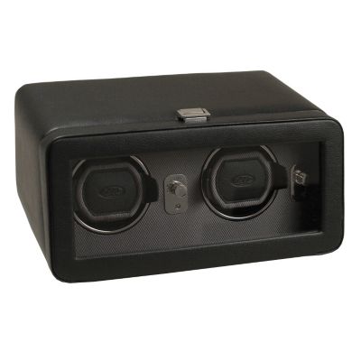 614-385 - Wolf Designs Windsor Module 2.5 Covered Dual Slot Watch Winder